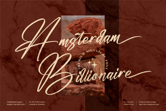 Amsterdam Billionaire: A Premium Script Font for Editorial Design