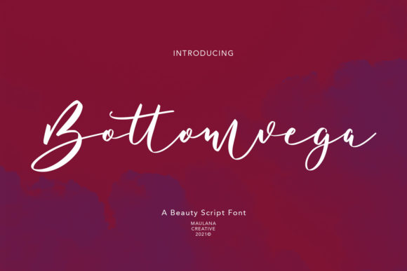 Bottomvega: An Elegant Script Font for Editorial Design