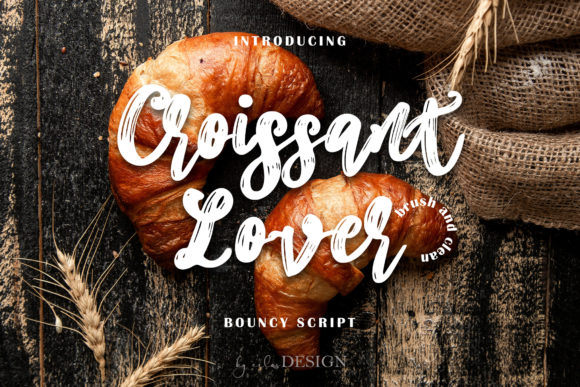 Croissant Lover Font: A Whimsical Script for Handmade Brands