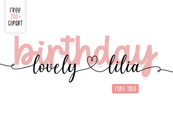 Designing with Birthday Lovely Lilia: A Playful Script Font