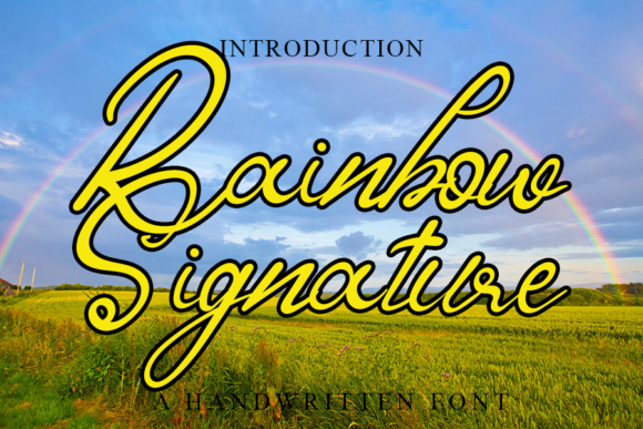Rainbow Signature: The Script Font for Scroll-Stopping Content
