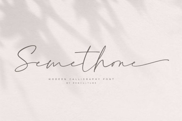 Semethone: A Magical Script Font