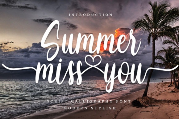 Summer Miss You: A Script Handwritten Font for Makers