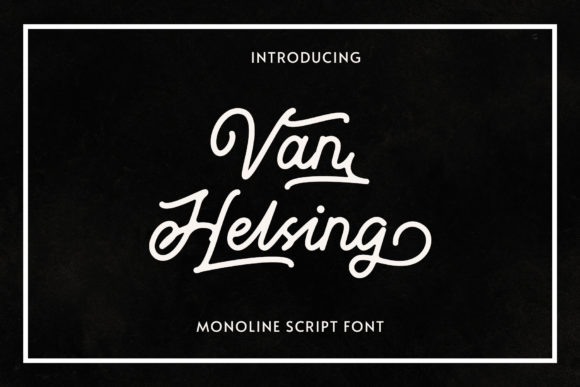 Van Helsing: A Vintage Script Font for Makers